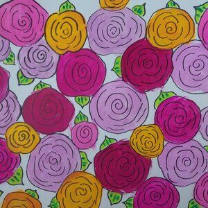 Untitled Floral Original Painting By Artist Rachael Potter